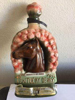 Kentucky Derby Jim Beam Decanter 98th Anniversary Of Ky Derby In 1972 Bourbon
