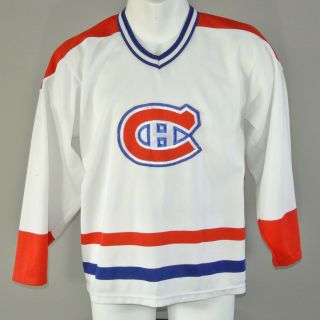 Vintage 1980s Montreal Canadiens Ccm Nhl Hockey Jersey Adult Medium White