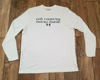 Under Armour Notre Dame Fighting Irish Loose Fit White Football Shirt Xl