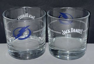 Tampa Bay Lightning Jack Daniel’s Liquor Glasses Set Of 2