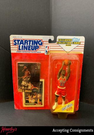 1992 - 93 Topps Nba Starting Lineup Figure & Cards Michael Jordan Bulls