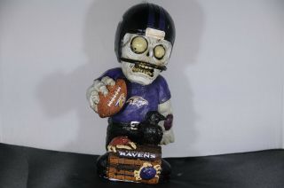 Team Zombie Nfl Football Forever Collectibles Baltimore Ravens Garden Gnome