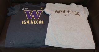 X2 The Nike Tee Dri Fit University Washington Huskies Football Playoff T Shirt M