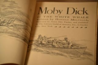 Herman Melville 1949 MOBY DICK Illustrated by Anton Otto Fischer / Hardcover 2