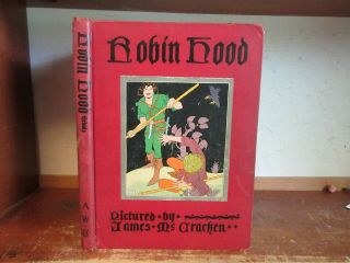 Old Robin Hood Book Legend Hero Golden Arrow Bow Archery Mythology Knight King,