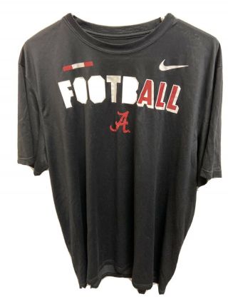 Nike Dri Fit Alabama Crimson Tide Football Black Shirt Men’s Xl