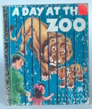 Vintage 1976 Little Golden Book A Day At The Zoo Marion Conger Tibor Gergely