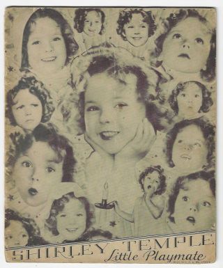 1936 Shirley Temple " Little Playmate " Booklet Saalfield No 1730 - A Book