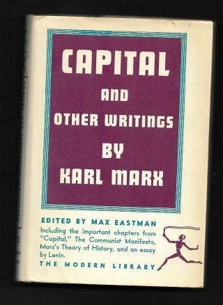 Capital And Other Writings By Karl Marx Hc W/dj Modern Library