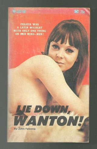 Fl111f - Vintage Lie Down,  Wanton.  C.  1967 - Sleaze Paperback