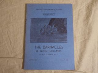 The Barnacles Of British Columbia By Ira E.  Cornwall,  1955 Handbook No.  7