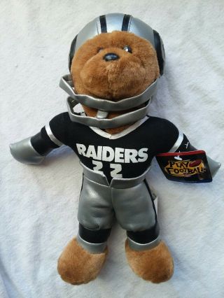 Nanco Stuffed Plush Nfl Football Teddy Bear La Los Angeles Raiders 22