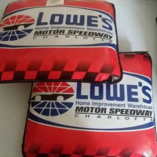 Lowes Motor Speedway Charlotte Seat Stadium Cushion Nascar Racing Set Of 2