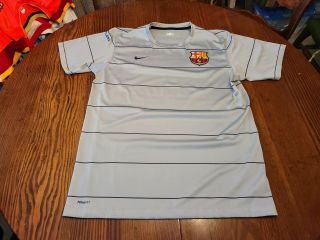 Nike Dri - Fit Fcb Fc Barcelona Soccer Shirt Jersey Mens Medium Nr/mt Mt