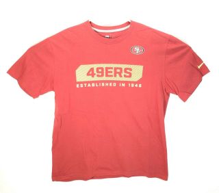 Nike San Fransisco 49ers Mens Red Shirt Spell Out - Nfl Training Size Xl