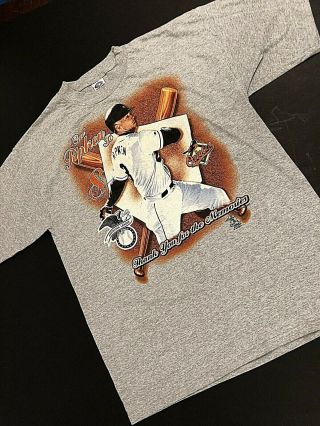 Vintage 90s Baltimore Orioles Cal Ripken Jr 8 Gray T - Shirt Baseball Sz Large