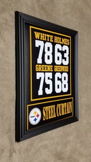 Pittsburgh Steelers Steel Curtain Framed 8x10 Jersey Photo