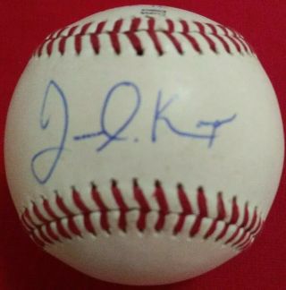 James Kaprielian Signed Inscribed Nypl Gu Baseball Athletics Lake Monsters Auto