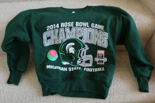 Michigan State Spartans 2014 Rose Bowl Champions Kids Small Sweatshirt Perfect