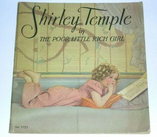 Shirley Temple In The Poor Little Rich Girl 1936 Saalfield Press