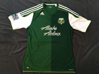 Portland Timbers Alaska Airlines Adidas Climacool Mls Soccer Jersey - Size L