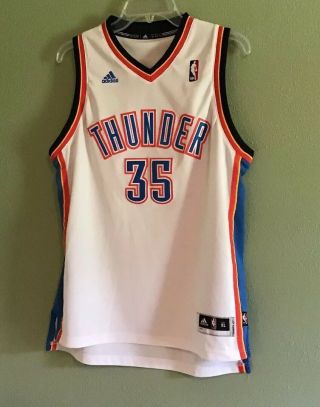 Adidas Oklahoma City Thunder Kevin Durant 35 White Jersey Xl -