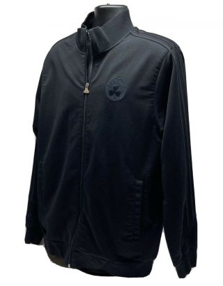 Boston Celtics Adidas Black Out Full Zip Track Jacket Mens Size Medium M Euc