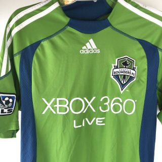 Seattle Sounders X Box 360 Live Mls Mens Adidas Lime Green Shirt M Clima Cool