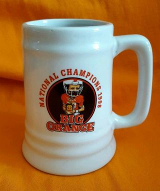 Tennessee Volunteers Mug Beer Stein 1998 National Champs Jagermeister Big Orange