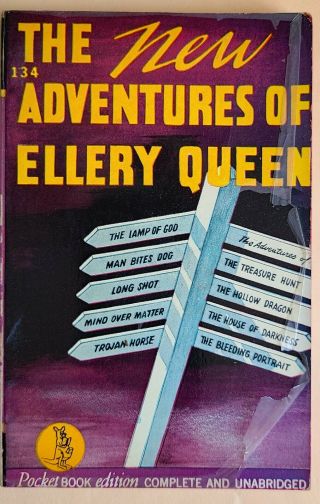 The Adventures Of Ellery Queen,  Pocket Book 34 1941 - Fine