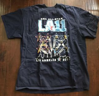 2011 Nba All Star Los Angeles Black Graphic Tee T - Shirt Shirt Sz 2xl