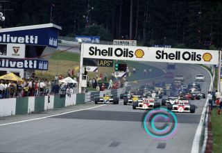 Racing 35mm Slide F1 Niki Lauda / Alain Prost 1985 Austria Formula 1