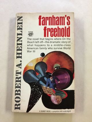 Farnham’s Freehold Robert Heinlein Vintage Science Fiction Paperback Signet