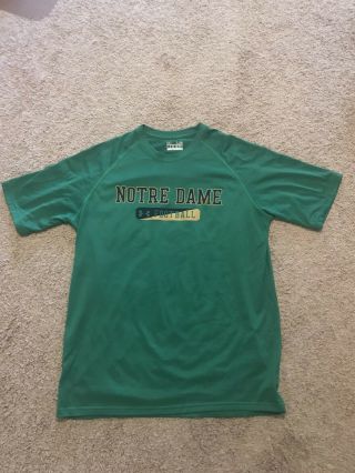 Notre Dame Fighting Irish Football Under Armour Short Sleeve Shirt Green Large