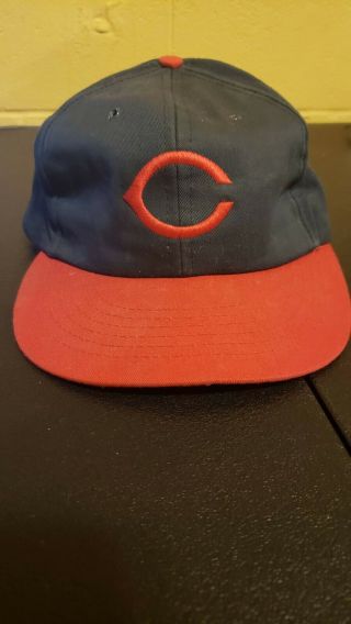 Vintage 90s Cleveland Indians Mlb Snapback Hat Cap:jacobs Filed Hat Cleveland C