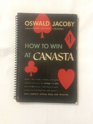 How To Win At Canasta Book By Oswald Jacoby 1949 Doubleday