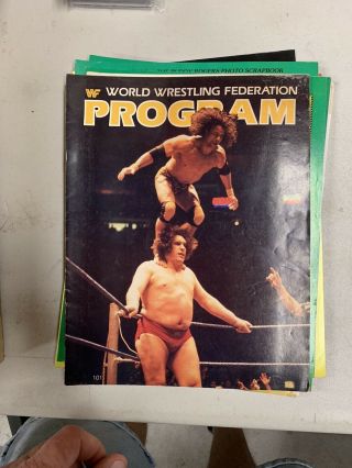 1983 Wwf Program 101 Andre The Giant Jimmy Superfly Snuka Issue Rocky Johnson