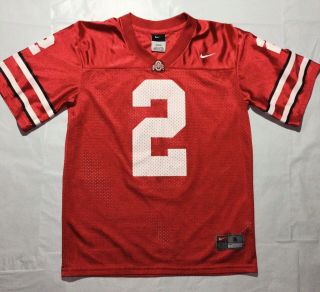 Nike Ohio State Buckeyes Youth Football Jersey Small Scarlet And Gray 2