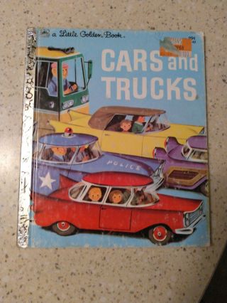 A Little Golden Book Cars And Trucks Vintage 1976 Western Publishing