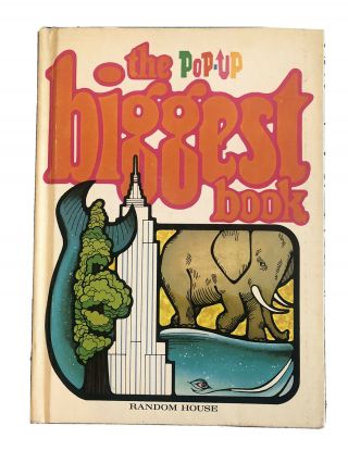 Vintage 1968 The Biggest Pop Up Book Random House Very Good Hardback
