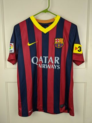 Nike Dri - Fit Qatar Airways Fc Barcelona Lfp Lionel Messi Soccer Jersey Men 
