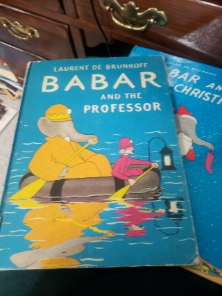 Babar And The Professor By Laurent De Brunhoff 1957 Hc