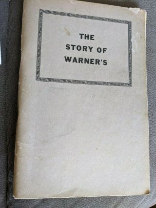 1st Printing 1949 - The Story Of Warner 