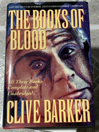 Signed The Books Of Blood Vol 1 - 3 By Clive Barker Hardcover Dorset Press 1991