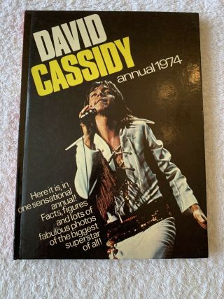 David Cassidy Annual 1974 Unclipped Vgc