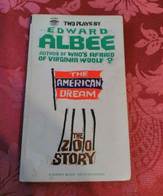 Two Plays By Edward Albee: The American Dream And The Zoo Story Paperback (1959)