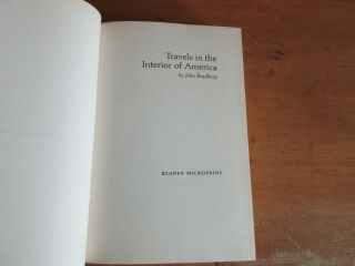 TRAVELS IN THE INTERIOR OF AMERICA Book JOHN BRADBURY WESTERN TERRITORY KENTUCKY 2