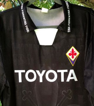 Acf Fiorentina Soccer Football Toyota Black Jersey Shirt Sz Xl Italy Toldo 1