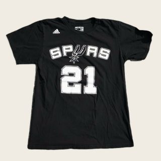 Nba San Antonio Spurs Tim Duncan 21 Black Adidas Go - To Tee Shirt Size Medium