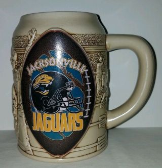 Jacksonville Jaguars 30oz.  Beer Stein Coffee Cup Mug 3d Embossed Sculpted Nfl